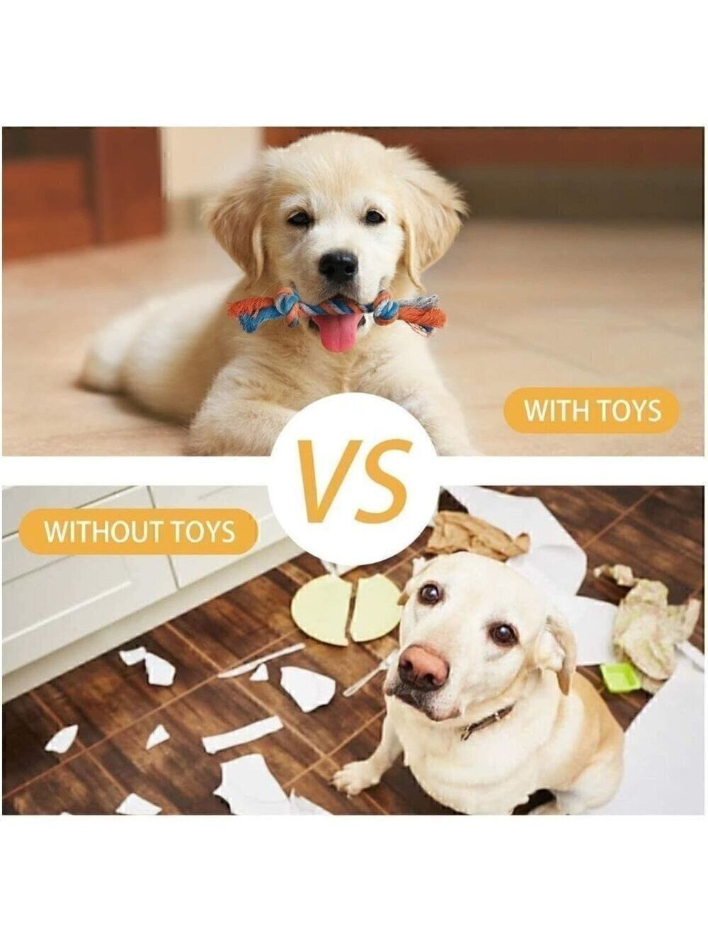 Toozey Puppy Toys for Small Dogs, 7 Pack Small Dog Squeaky, Chew, Rope Toys - Picture 5 of 9